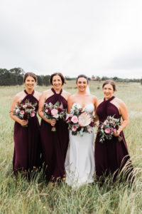 Pink King Protea Burgundy Bouquet