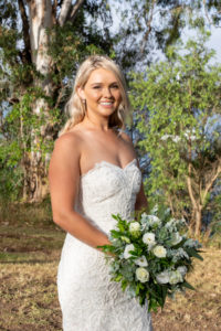 Simple white with greenery bouquet
