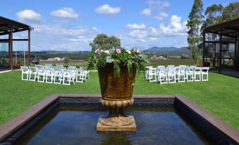 Water fountain flowers
