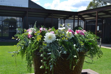 Water fountain flowers