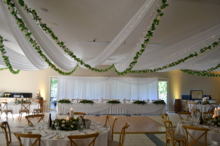 Ceiling foliage garlands