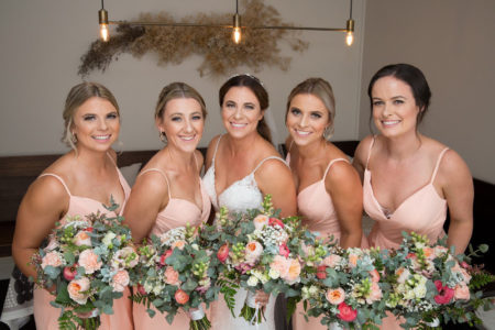 Peach and Pink Bouquets