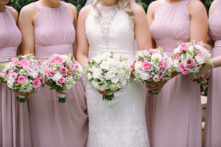 Pink and White delicate posies